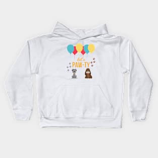 Dog Party Pawty Kids Hoodie